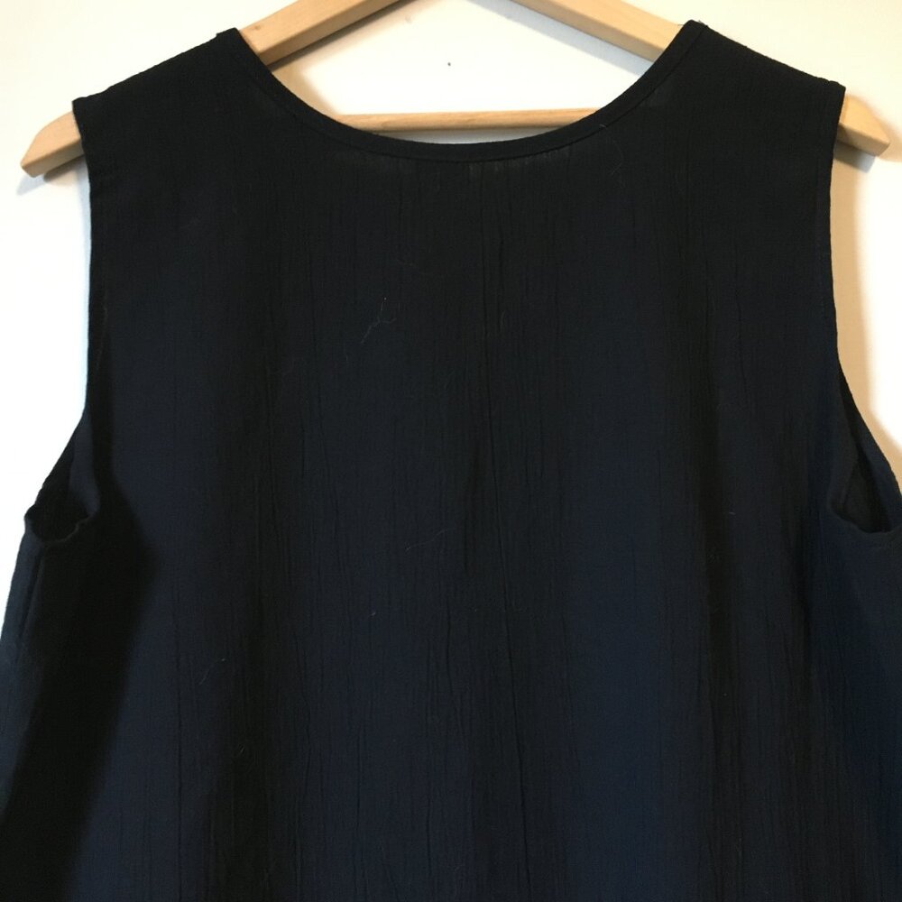 Best Connection Vintage 90s Rayon Sunset Button Tank XL Made in USA German - Picture 5 of 12
